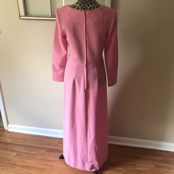 Vintage 1970s Princess Dress Maxi Pink 12 Prom - Picture 5 of 12